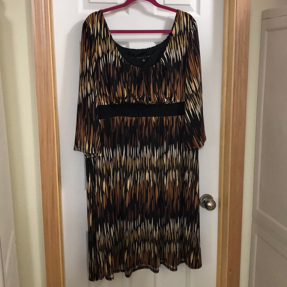 Knee length bell sleeve dress